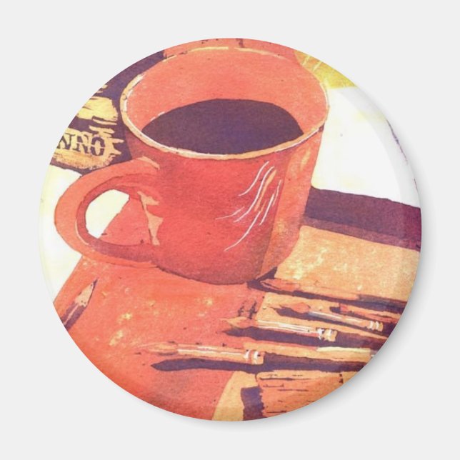 Aimant Art avec café (Devant)