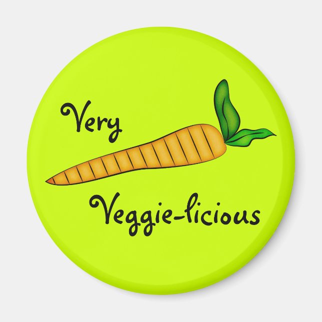 Aimant Art de carottes végétales très végétalisées (Devant)