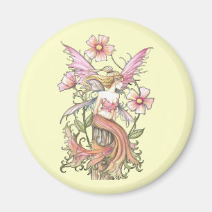 Aimant Art de Fée Fleur Rose