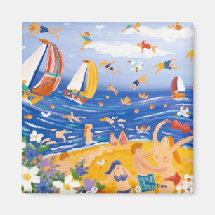Aimant Art de réfrigérateur : Festins pour la plage