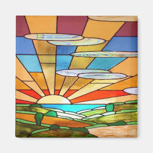 Aimant Art Deco Stained Glass 1