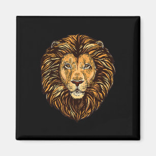 Aimant Art Détaillé Majestic Lion Mane - Beaux Animaux Po