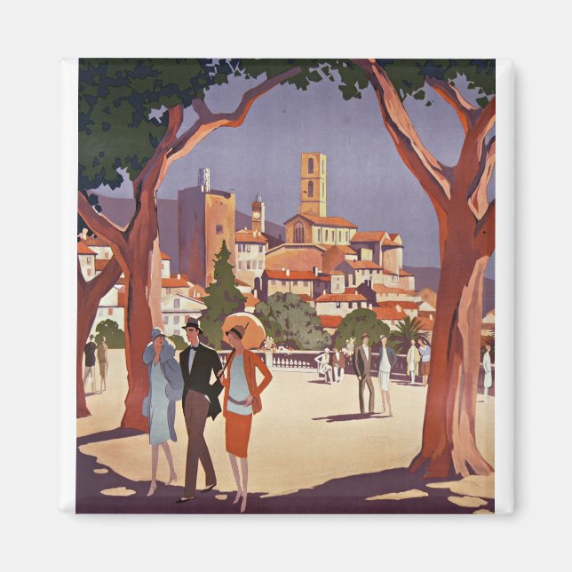 Aimant Art d'été vintage Grasse (Devant)