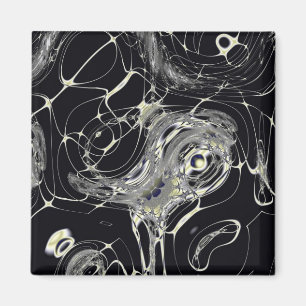 Aimant Art fractal abstrait Toile d'Or