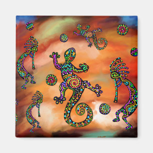 Aimant Art Kokopeli du Sud-Ouest