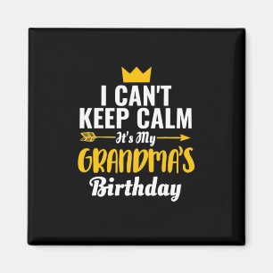 Aimant Art Mère C'Est Mon Anniversaire De Grand-Mère