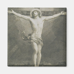 Aimant Art minimaliste de la Crucifixion Monomatique