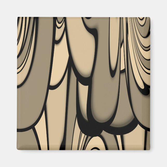 Aimant Art Moderne Fondre des teintes Brown (Devant)