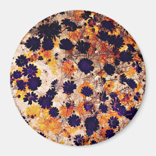 Aimant Art numérique fleuri à fleur marguerite jaune