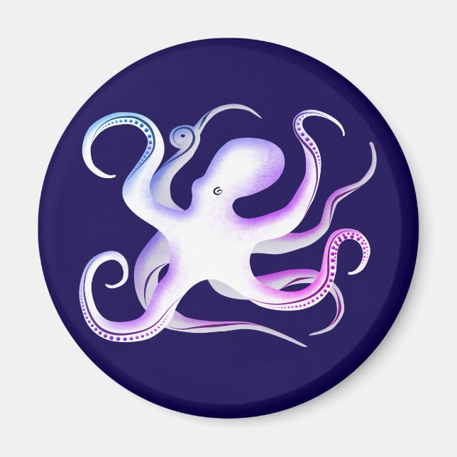 Aimant Art Octopique simple (Devant)