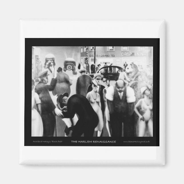 Aimant Art Renaissance de Harlem - "Ceinture noire" (Devant)