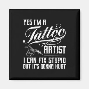 Aimant Artiste De Tatouage Drôle Art Pour Hommes Femmes T