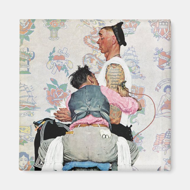 Aimant Artiste du tatouage (Devant)