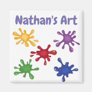 Aimant Artiste Personnalisé De Peinture Splashes