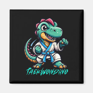 Aimant Arts Martiaux Drôles Karaté Taekwondo Dino Animal 