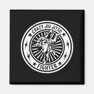 Aimant arts martiaux Jiu Jitsu - Combattant fou de Jiu Ji
