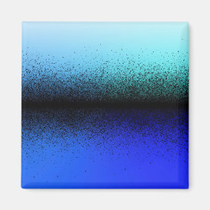 Aimant Artwork Abstrait noir bleu