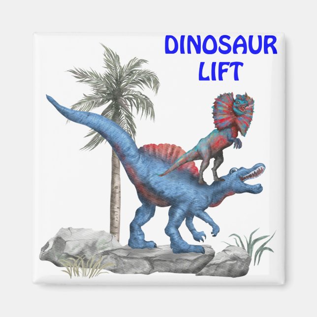 Aimant Ascenseur Dinosaur (Devant)