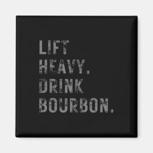 Aimant Ascenseur Lourd. Buvez du Bourbon. Entraînement de
