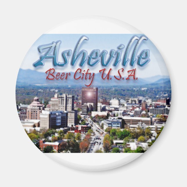 Aimant Asheville Beer City USA (Devant)