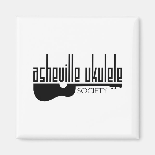 Aimant Asheville Ukulele Society (Devant)