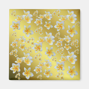 Aimant asiatique, jaune, blanc, floraison, lumineux, or,