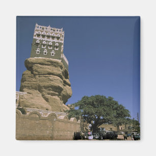 Aimant Asie, Yémen, Wadi Dhar. Palais de roche, ou Dar Al