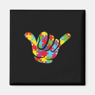 Aimant ASL Love Puzzle Hand Sign Language Autism Awards