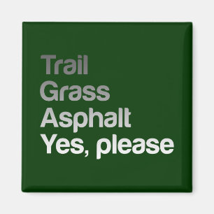 Aimant Asphalte d'herbe de traînée