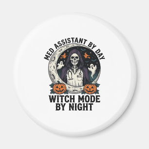 Aimant Assistant médical Sorcière d'Halloween Gravure Vin