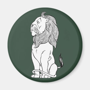 Aimant Assistant vintage d'Oz, Lion courageux