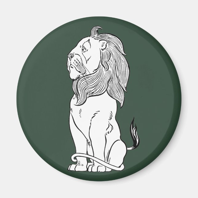 Aimant Assistant vintage d'Oz, Lion courageux (Devant)