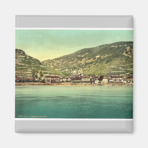 Aimant Assmannshausen, le Rhin, Allemagne Photochrom rare
