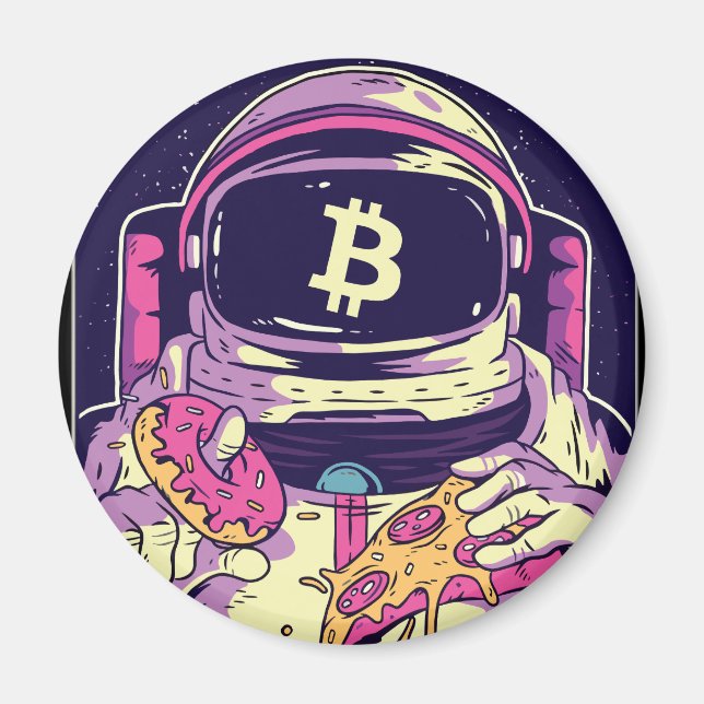 Aimant Astronaut BITCOIN-Crypto (Devant)