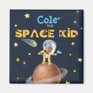 Aimant 👨‍🚀 Astronaut cute Space theme Custom Photo Name