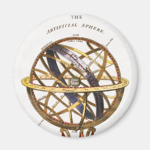 Aimant Astronomie Vintage, Sphère Artificielle ou Armilla
