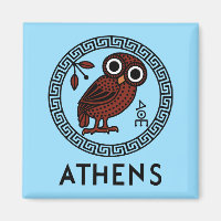 Athènes, Grèce avec Chouette Athénienne et Meander