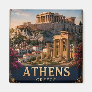 Aimant 🧲 Athènes Grèce Souvenir pour collectionneurs de