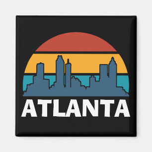 Aimant Atlanta Georgia Vintage Sunset Cityscape