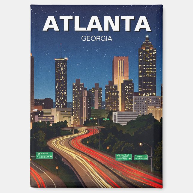 Aimant Atlanta Géorgie à Night Travel (Recto)