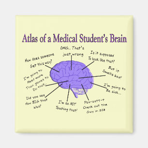 Aimant Atlas d'un cerveau #2 de l'étudiant en médecine