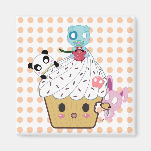 Aimant Attaque à la cupcake ! (>_<) (Devant)