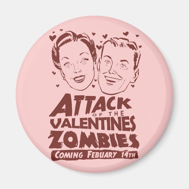 Aimant Attaque des Valentines Zombies (Devant)