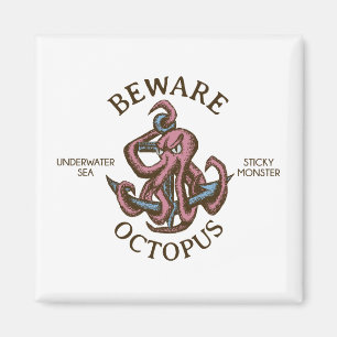 Aimant Attention Octopus Créature Nautique Tentacle Monst