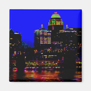 Aimant au néon d'horizon de Louisville