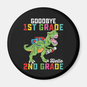 Aimant Au revoir 1re année Bonjour 2e année T Rex Dinosau
