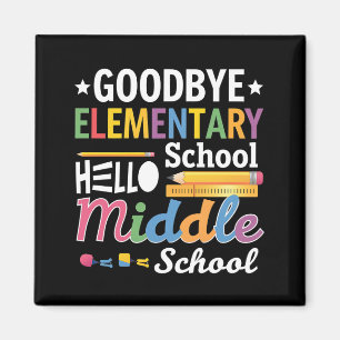 Aimant Au revoir école primaire Bonjour collège