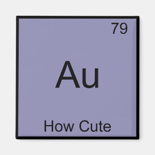 Aimant Au - Symbole de l'élément de chimie délicate am