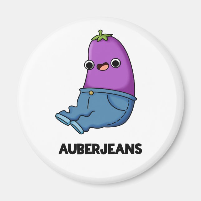 Aimant Auberjeans Funny Eggplant Pun (Devant)