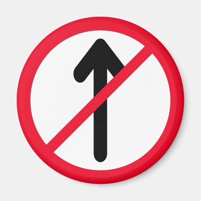 Aimant Aucun cercle rouge d'entrée | Signal routier | Mag (Devant)